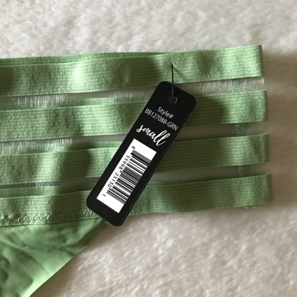 🍂5/30$!! NWT Mint Green Lace Banded Bootay Bag Thong - Picture 3 of 4